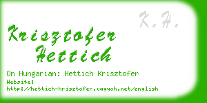 krisztofer hettich business card